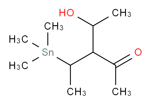4-hydroxy-3-(1-(trimethylstannyl)ethyl)pentan-2-one