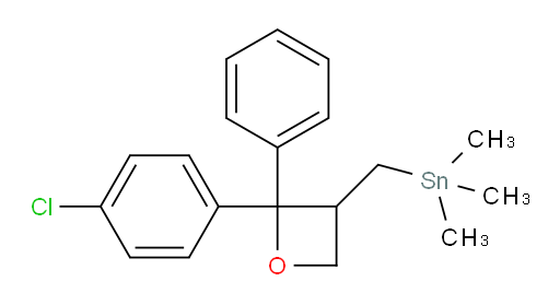 ((2-(4-chlorophenyl)-2-phenyloxetan-3-yl)methyl)trimethylstannane