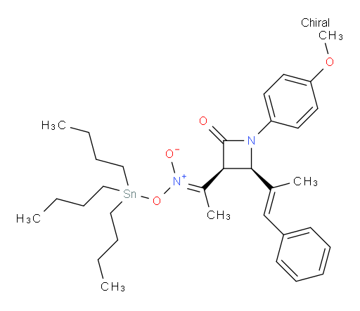 (E)-三丁基锡基 (1-((3S,4R)-1-(4-甲氧基苯基)-2-氧代-4-((E)-1-苯基丙-1-烯-2-基)氮杂环丁烷-3-基)乙亚基)azinate