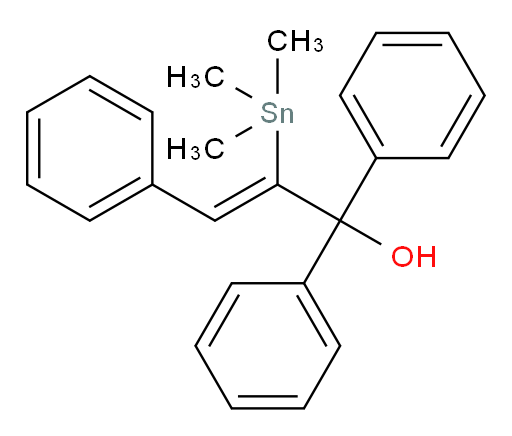 (Z)-1,1,3-triphenyl-2-(trimethylstannyl)prop-2-en-1-ol