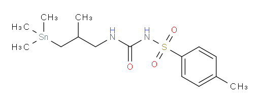 4-methyl-N-((2-methyl-3-(trimethylstannyl)propyl)carbamoyl)benzenesulfonamide
