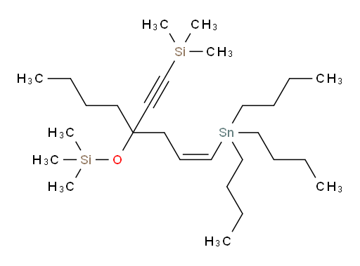 (Z)-三甲基((1-(三丁基锡基)-4-((三甲基硅基)乙炔基)辛-1-烯-4-氧基))硅烷