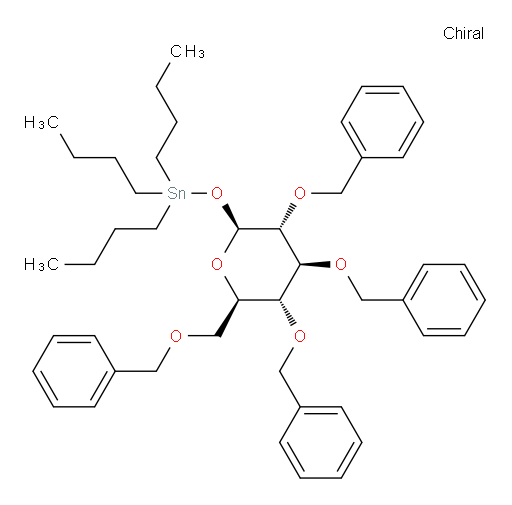 tributyl(((2S,3R,4S,5R,6R)-3,4,5-tris(benzyloxy)-6-((benzyloxy)methyl)tetrahydro-2H-pyran-2-yl)oxy)stannane