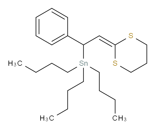 (2-(1,3-dithian-2-ylidene)-1-phenylethyl)tributylstannane