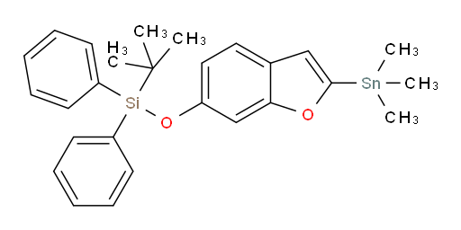 tert-butyldiphenyl((2-(trimethylstannyl)benzofuran-6-yl)oxy)silane