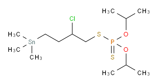 S-(2-chloro-4-(trimethylstannyl)butyl) O,O-diisopropyl phosphorodithioate
