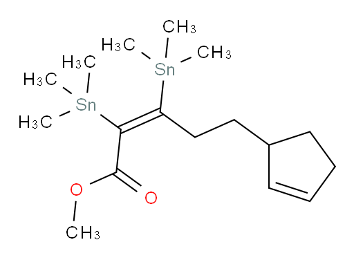 (Z)-methyl 5-(cyclopent-2-en-1-yl)-2,3-bis(trimethylstannyl)pent-2-enoate