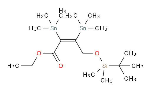 (Z)-ethyl 4-((tert-butyldimethylsilyl)oxy)-2,3-bis(trimethylstannyl)but-2-enoate