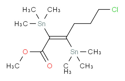 (E)-methyl 6-chloro-2,3-bis(trimethylstannyl)hex-2-enoate