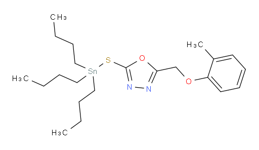 2-((邻甲苯氧基)甲基)-5-((三丁基锡基)硫基)-1,3,4-噁二唑