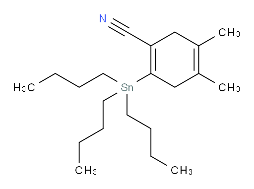 4,5-dimethyl-2-(tributylstannyl)cyclohexa-1,4-dienecarbonitrile