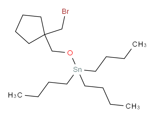 ((1-(bromomethyl)cyclopentyl)methoxy)tributylstannane