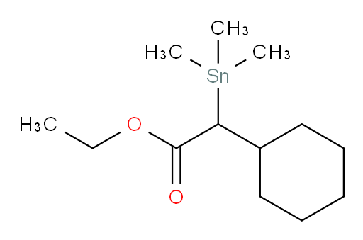 ethyl 2-cyclohexyl-2-(trimethylstannyl)acetate