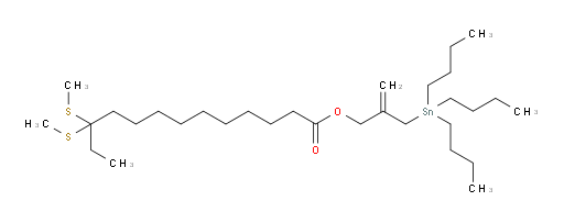 2-((tributylstannyl)methyl)allyl 11,11-bis(methylthio)tridecanoate