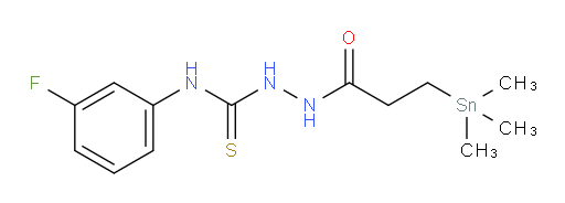 N-(3-fluorophenyl)-2-(3-(trimethylstannyl)propanoyl)hydrazinecarbothioamide
