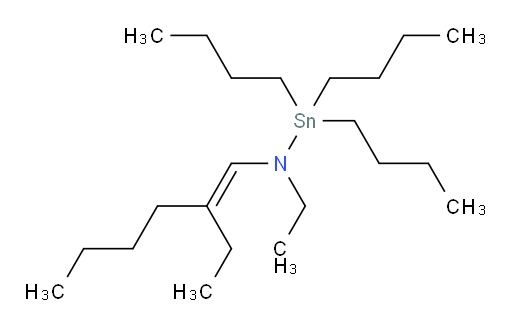 (E)-1,1,1-三丁基-N-乙基-N-(2-乙基己-1-烯-1-基)锡杂n胺