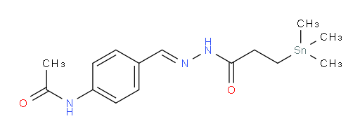 (E)-N-(4-((2-(3-(trimethylstannyl)propanoyl)hydrazono)methyl)phenyl)acetamide
