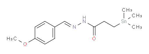 (E)-N'-(4-methoxybenzylidene)-3-(trimethylstannyl)propanehydrazide