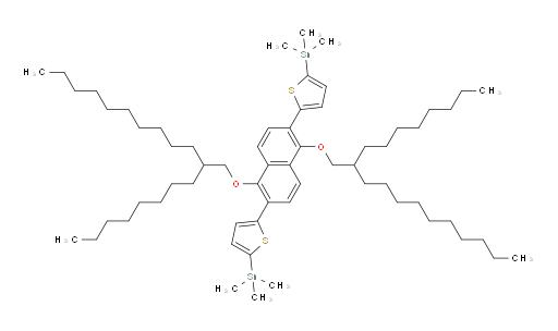 (5,5'-(1,5-双((2-辛基十二烷基)氧基)萘-2,6-二基)双(噻吩-5,2-二基))双(三甲基锡烷)