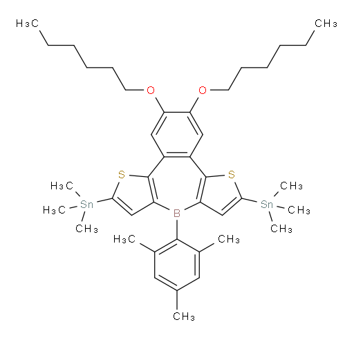 (2,3-bis(hexyloxy)-8-mesityl-8H-benzo[4,5]borepino[3,2-b:6,7-b']dithiophene-6,10-diyl)bis(trimethylstannane)