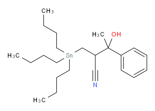 3-hydroxy-3-phenyl-2-((tributylstannyl)methyl)butanenitrile