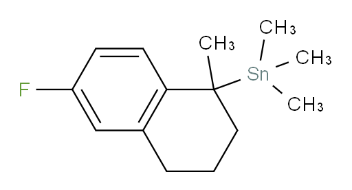 (6-fluoro-1-methyl-1,2,3,4-tetrahydronaphthalen-1-yl)trimethylstannane