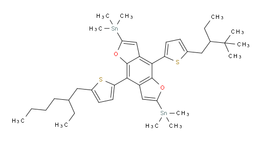 (4-(5-(2-ethyl-3,3-dimethylbutyl)thiophen-2-yl)-8-(5-(2-ethylhexyl)thiophen-2-yl)benzo[1,2-b:4,5-b']difuran-2,6-diyl)bis(trimethylstannane)