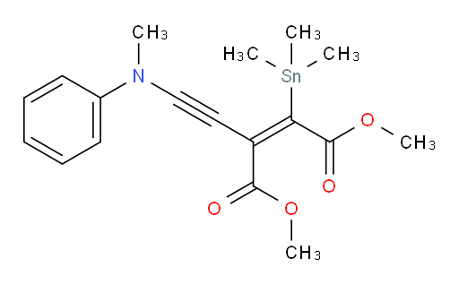 dimethyl 2-((methyl(phenyl)amino)ethynyl)-3-(trimethylstannyl)maleate