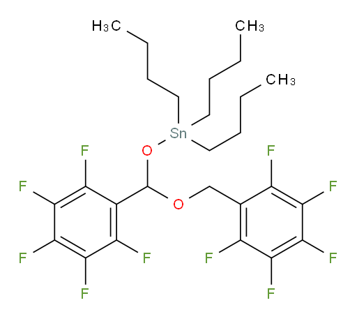 tributyl((perfluorophenyl)((perfluorophenyl)methoxy)methoxy)stannane