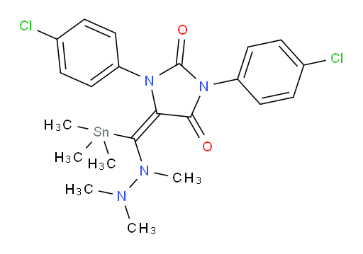 (Z)-1,3-双(4-氯苯基)-5-((1,2,2-三甲基肼基)(三甲基锡基)亚甲基)咪唑烷-2,4-二酮