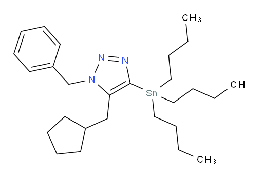 1-benzyl-5-(cyclopentylmethyl)-4-(tributylstannyl)-1H-1,2,3-triazole