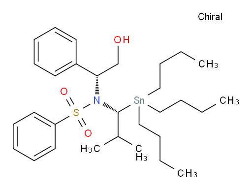 N-((R)-2-hydroxy-1-phenylethyl)-N-((R)-2-methyl-1-(tributylstannyl)propyl)benzenesulfonamide
