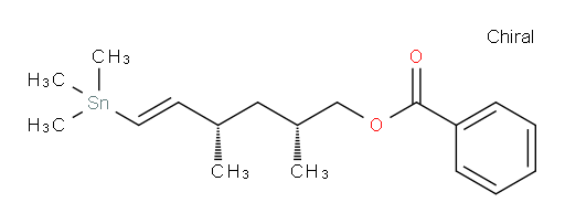 (2R,4S,E)-2,4-二甲基-6-(三甲基锡基)己-5-烯-1-基 苯甲酸酯