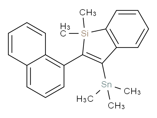 1,1-dimethyl-2-(naphthalen-1-yl)-3-(trimethylstannyl)-1H-benzo[b]silole