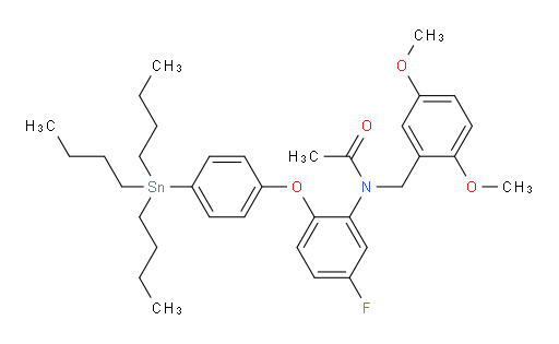 N-(2,5-二甲氧基苄基)-N-(5-氟-2-(4-(三丁基锡基)苯氧基)苯基)乙酰胺