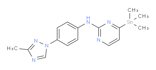 N-(4-(3-methyl-1H-1,2,4-triazol-1-yl)phenyl)-4-(trimethylstannyl)pyrimidin-2-amine