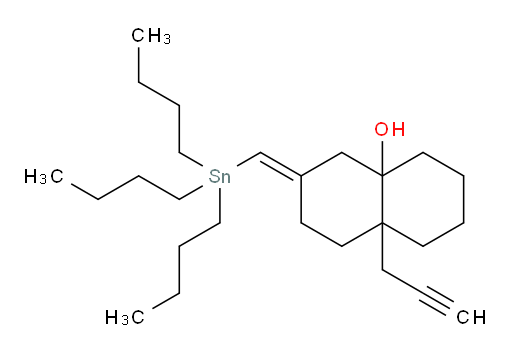 (E)-8a-(prop-2-yn-1-yl)-3-((tributylstannyl)methylene)decahydronaphthalen-4a-ol