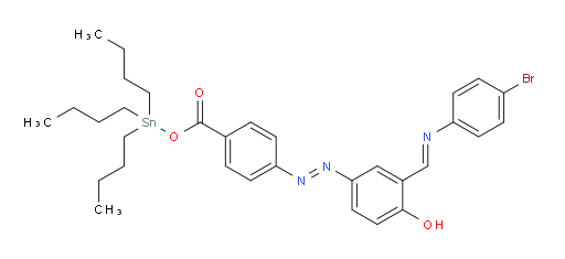 tributylstannyl 4-((E)-(3-((E)-((4-bromophenyl)imino)methyl)-4-hydroxyphenyl)diazenyl)benzoate