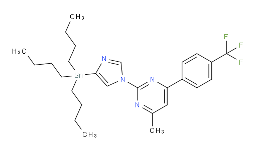 4-methyl-2-(4-(tributylstannyl)-1H-imidazol-1-yl)-6-(4-(trifluoromethyl)phenyl)pyrimidine