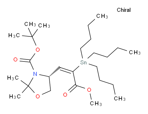 (R,E)-tert-butyl 4-(3-methoxy-3-oxo-2-(tributylstannyl)prop-1-en-1-yl)-2,2-dimethyloxazolidine-3-carboxylate