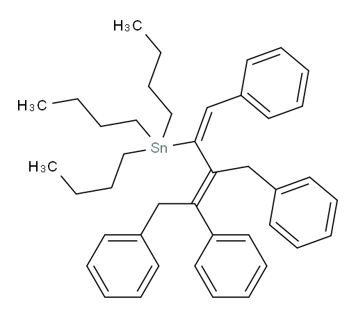 ((1E,3E)-3-benzyl-1,4,5-triphenylpenta-1,3-dien-2-yl)tributylstannane