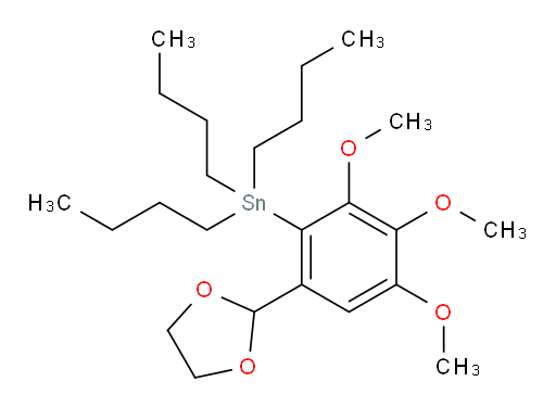 (6-(1,3-dioxolan-2-yl)-2,3,4-trimethoxyphenyl)tributylstannane