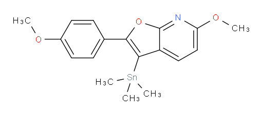 6-methoxy-2-(4-methoxyphenyl)-3-(trimethylstannyl)furo[2,3-b]pyridine
