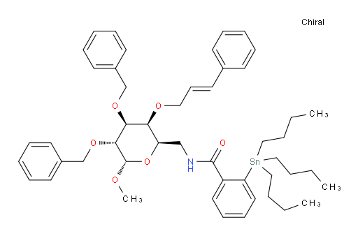 N-(((2R,3S,4S,5R,6S)-4,5-bis(benzyloxy)-3-(cinnamyloxy)-6-methoxytetrahydro-2H-pyran-2-yl)methyl)-2-(tributylstannyl)benzamide