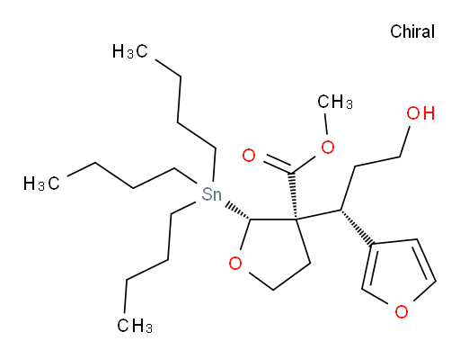 (2R,3R)-methyl 3-((R)-1-(furan-3-yl)-3-hydroxypropyl)-2-(tributylstannyl)tetrahydrofuran-3-carboxylate