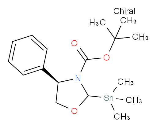 (4R)-tert-butyl 4-phenyl-2-(trimethylstannyl)oxazolidine-3-carboxylate