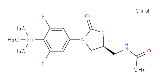 (S)-N-((3-(3,5-difluoro-4-(trimethylstannyl)phenyl)-2-oxooxazolidin-5-yl)methyl)acetamide