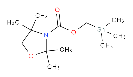 (trimethylstannyl)methyl 2,2,4,4-tetramethyloxazolidine-3-carboxylate