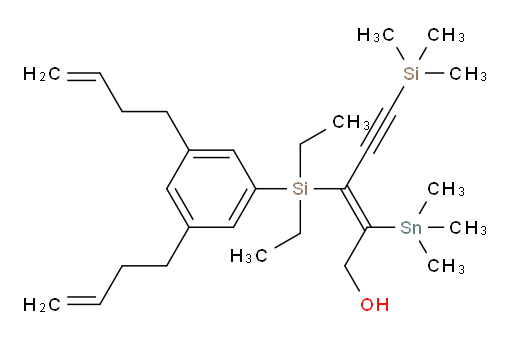 (E)-3-((3,5-di(but-3-en-1-yl)phenyl)diethylsilyl)-5-(trimethylsilyl)-2-(trimethylstannyl)pent-2-en-4-yn-1-ol