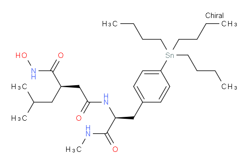 (R)-N1-hydroxy-2-isobutyl-N4-((S)-1-(methylamino)-1-oxo-3-(4-(tributylstannyl)phenyl)propan-2-yl)succinamide